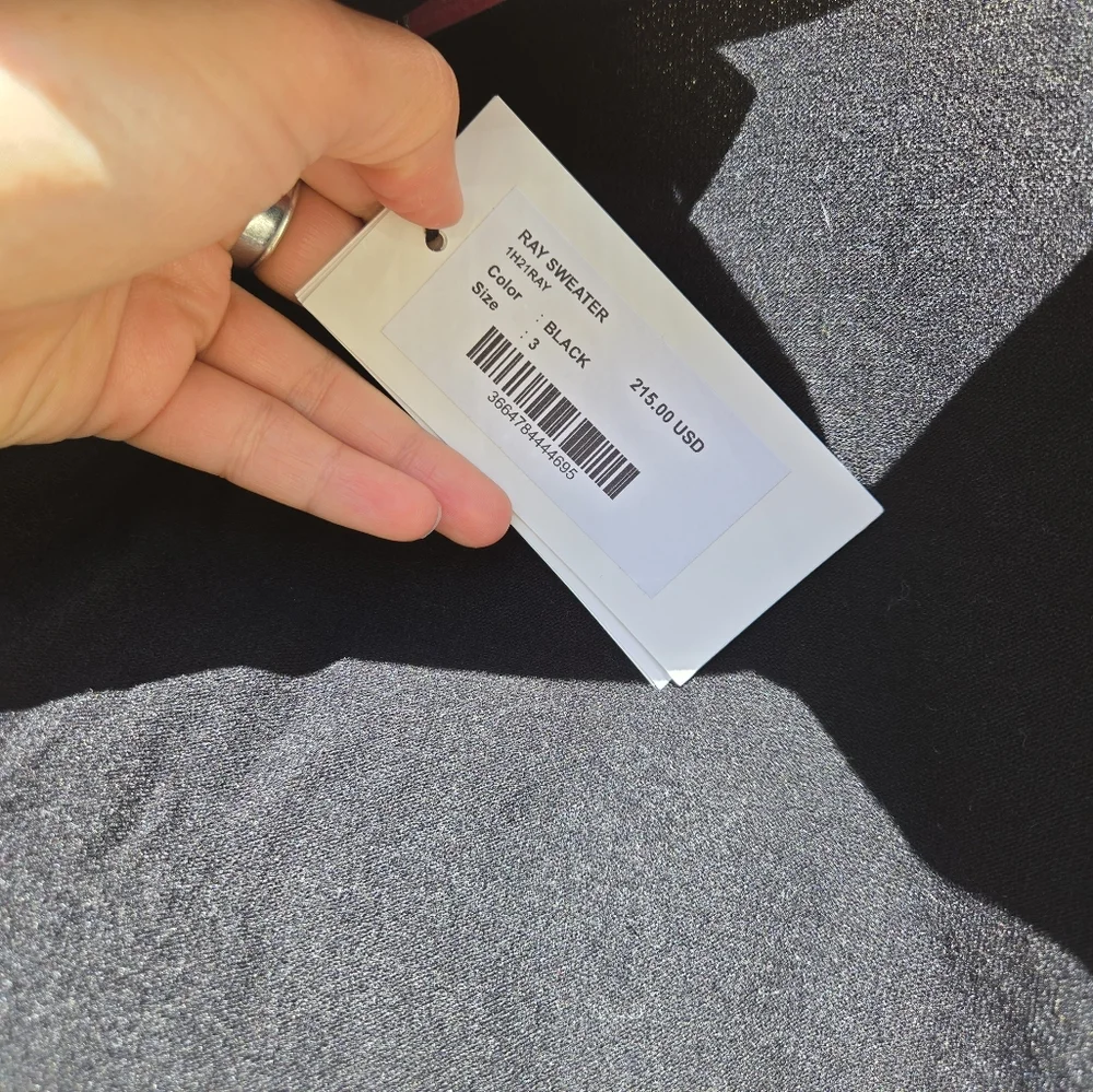 NWT ba&sh Black Ray Cutout Sweater
